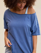 Aerie Off The Shoulder Oversized Boyfriend T-Shirt