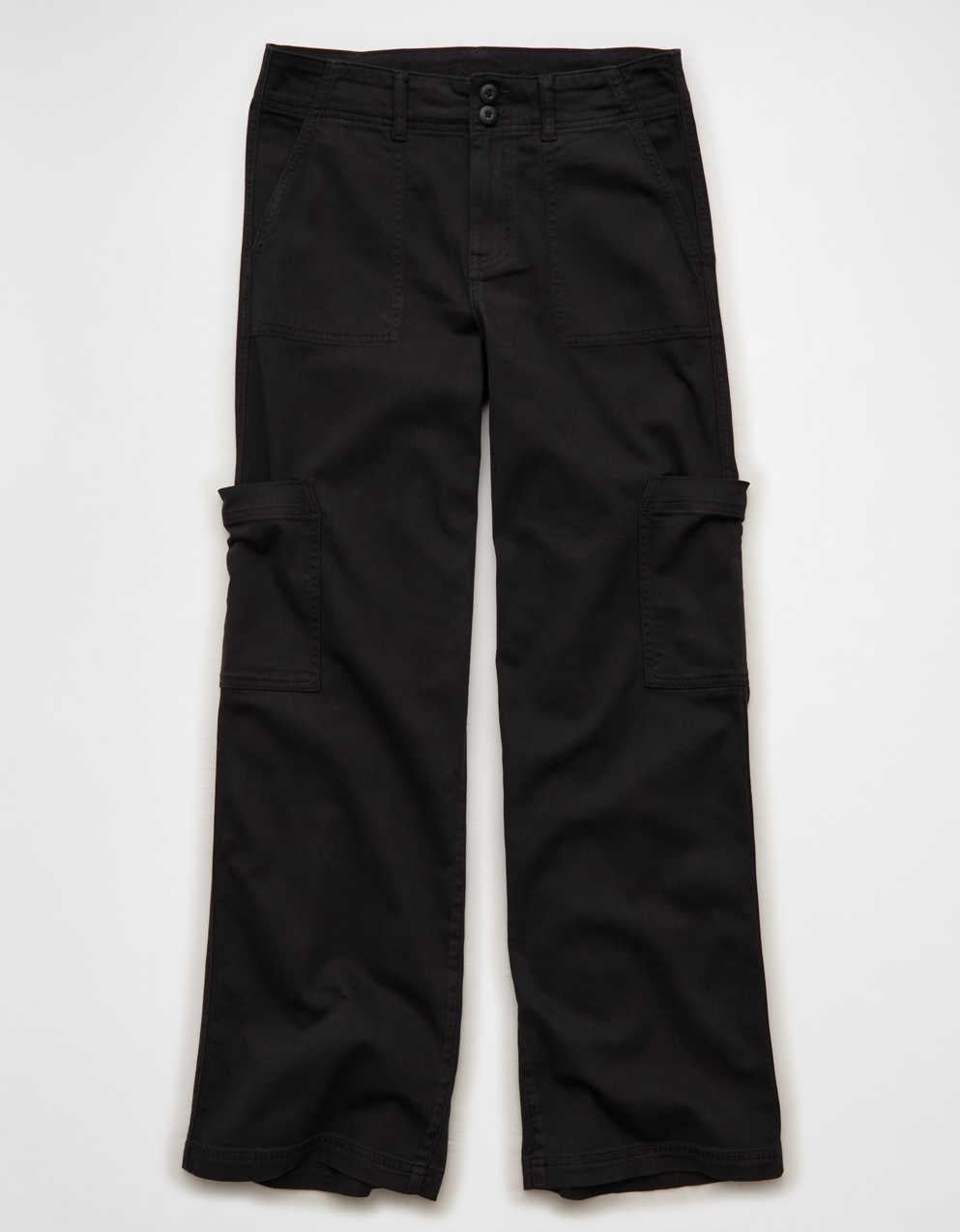 AE Stretch Super High-Waisted Wide-Leg Cargo Pant