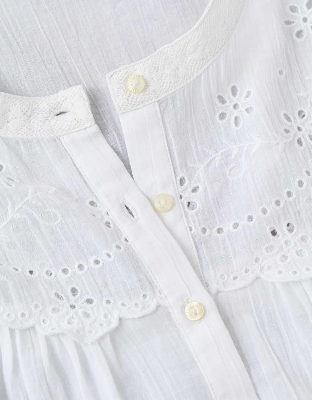 AE Embroidered Button-Up Blouse