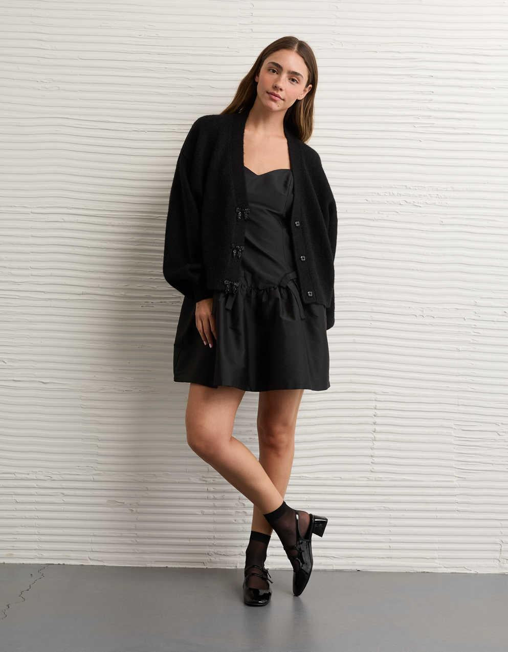 AE V-Neck Bow Cardigan