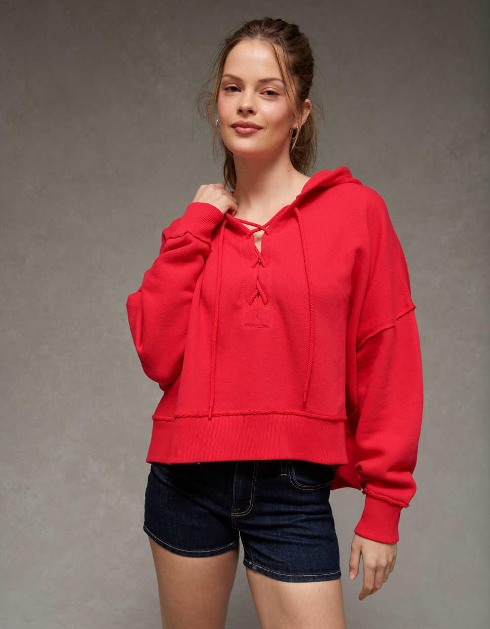 AE Big Hug Lace-Up Hoodie