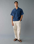 AE Poolside Linen-Blend Printed Button-Up Shirt