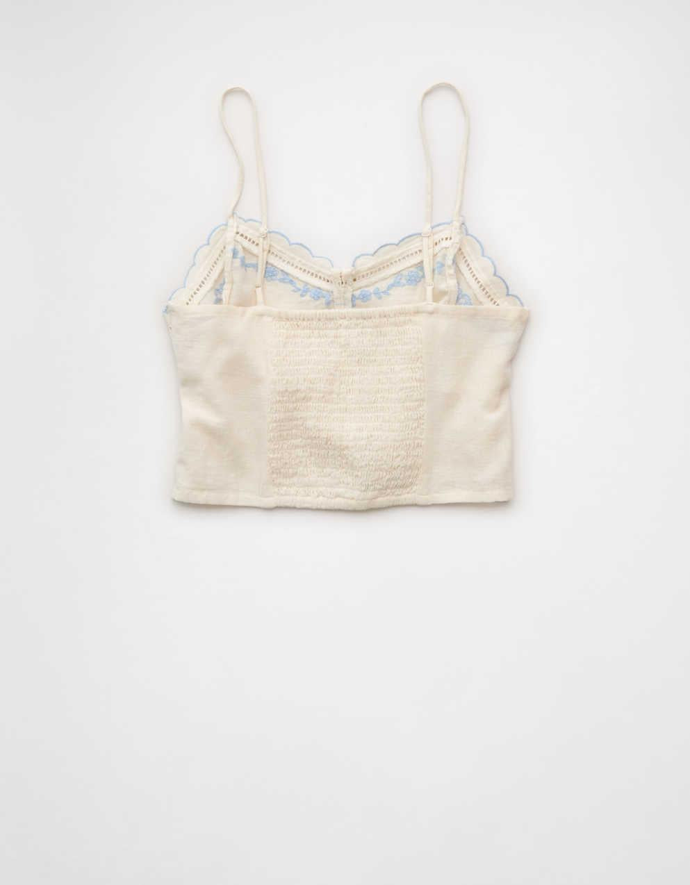 AE Embroidered Scalloped-Hem Cami