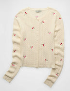AE Cable-Knit Cardigan Sweater