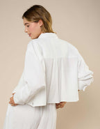 Aerie Good Day Cropped Cover Up Shirt