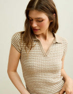 AE V-Neck Cable Knit Sweater Polo
