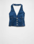 AE Denim Halter Vest