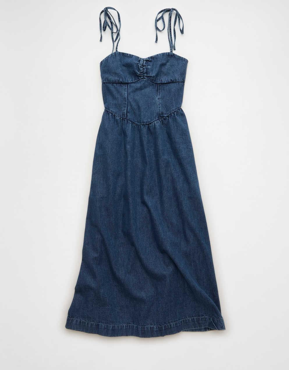 AE Sweetheart Tie-Strap Midi Dress