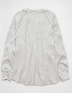 AE Big Hug Notch Neck Waffle Sweatshirt