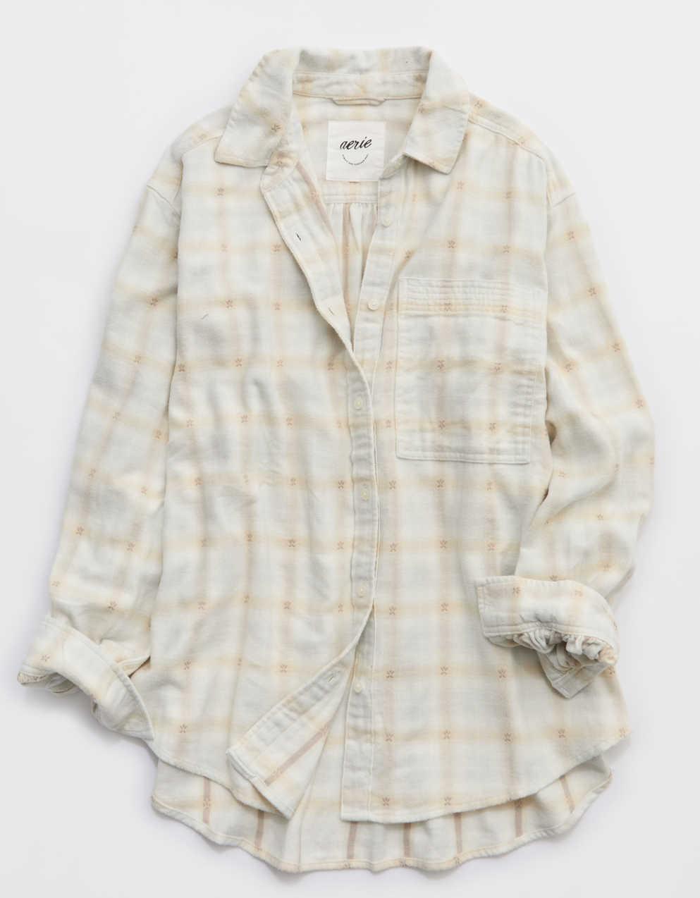 Aerie Anytime Fave Flannel Button Down Shirt