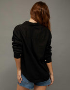 AE Oversized Linen-Blend Button-Up Shirt
