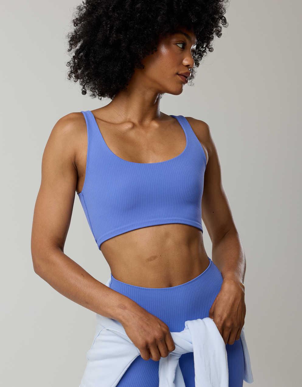 OFFLINE By Aerie Real Me XTRA Rib Switch Up High Neck Sports Bra
