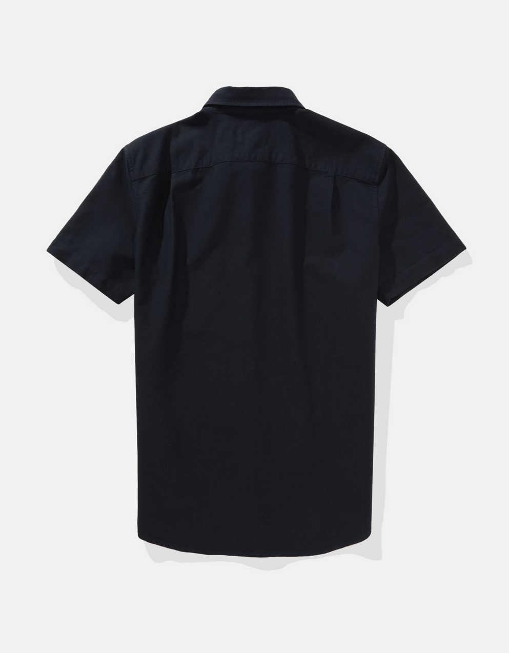 AE Short-Sleeve Slim Fit Button-Up Shirt