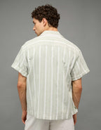 AE Relaxed Fit Linen-Blend Camp Collar Shirt