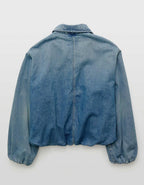 AE Denim Bubble Bomber Jacket