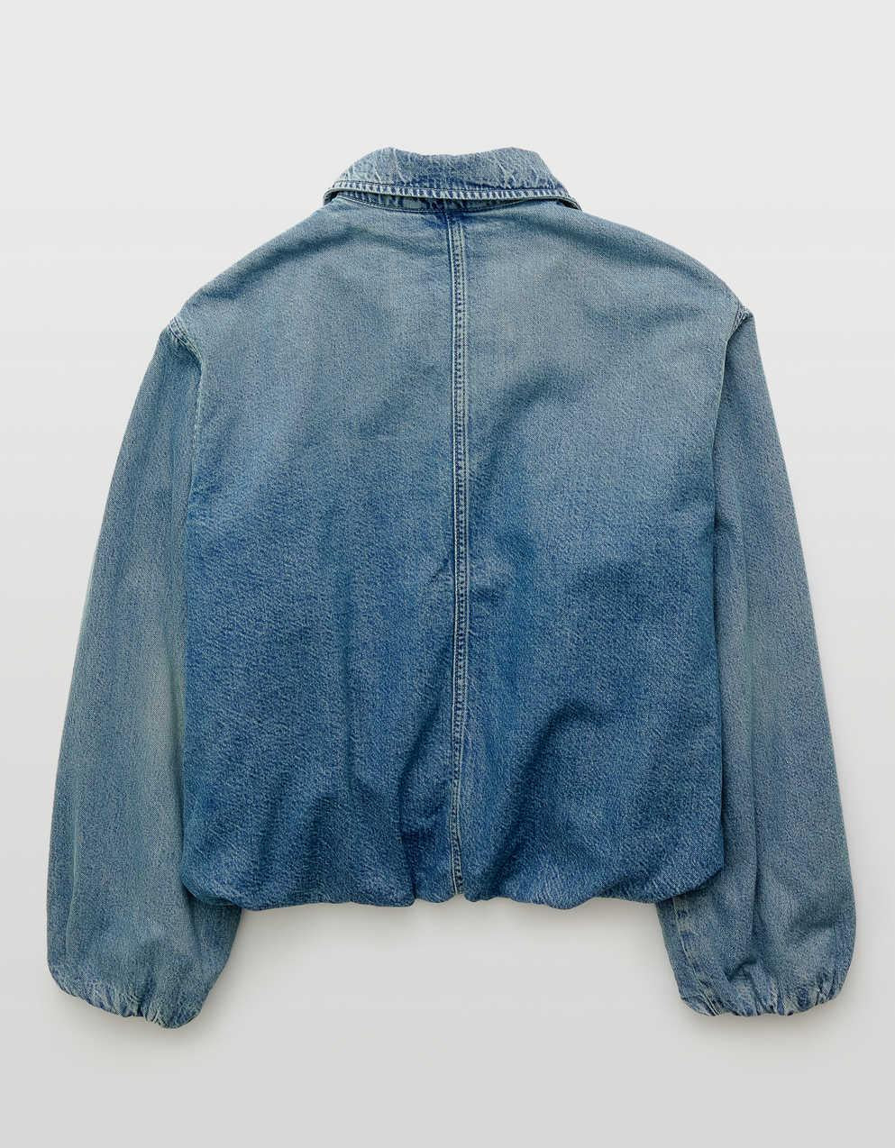 AE Denim Bubble Bomber Jacket