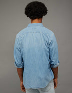 AE Standard Fit Denim Button-Up Shirt