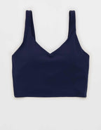 OFFLINE By Aerie Real Me Track Low Key Longline Sports Bra