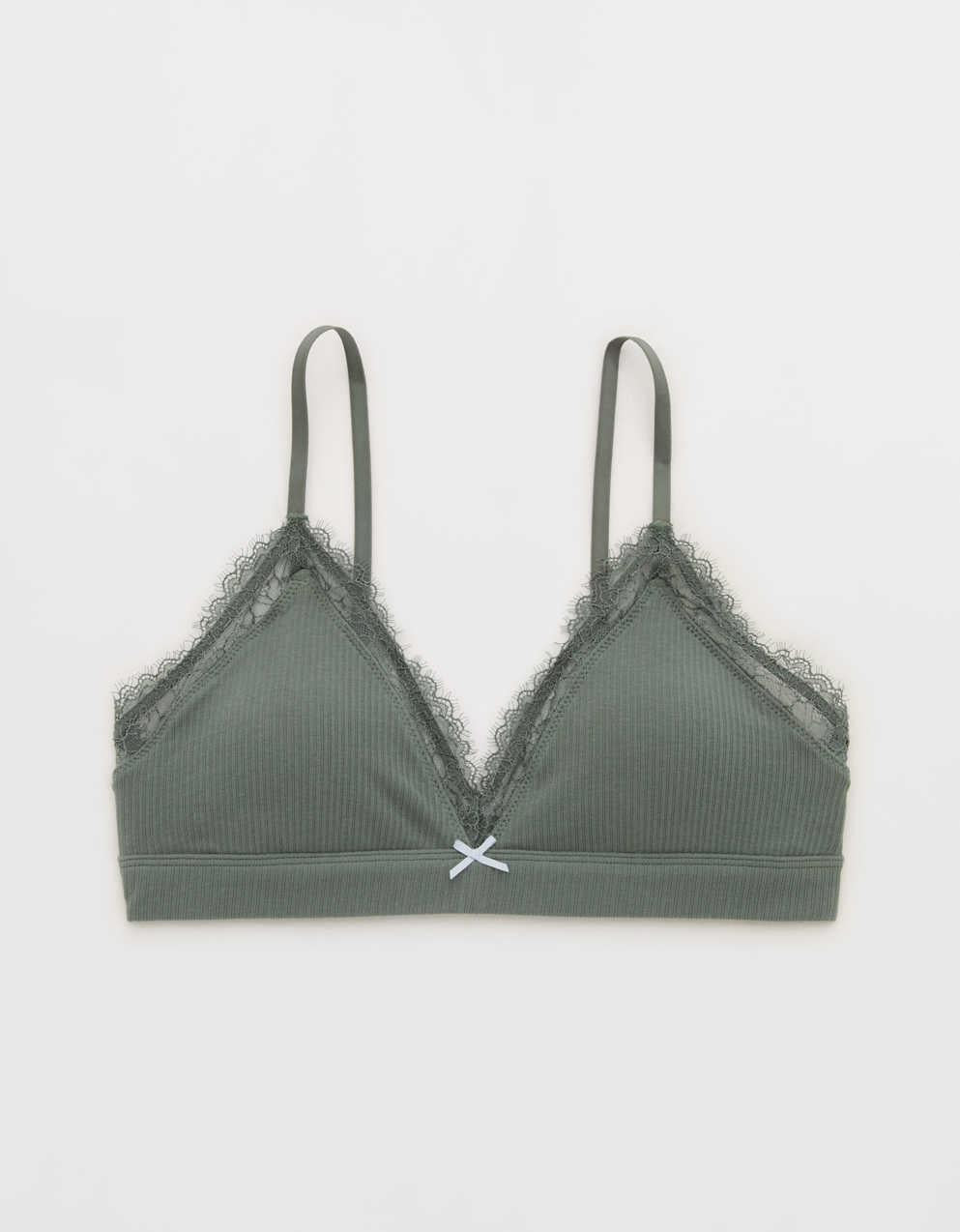 Superchill Cotton Rib Padded Triangle Bralette