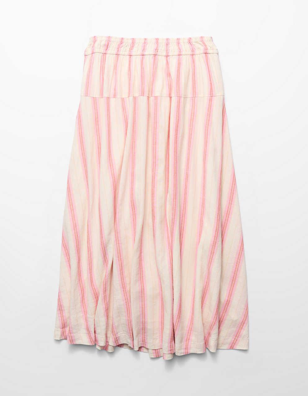 AE Linen-Blend Maxi Skirt