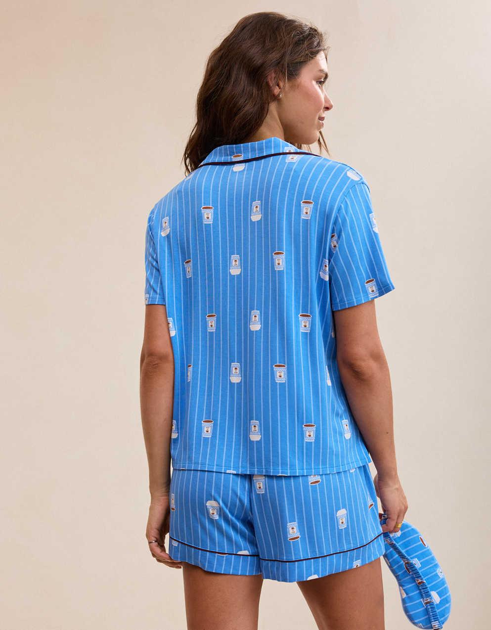 OVERSLEPT by Aerie Real Soft® Short Sleeve Pajama Shirt