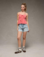 AE Sunchaser Tie-Front Smocked Cami