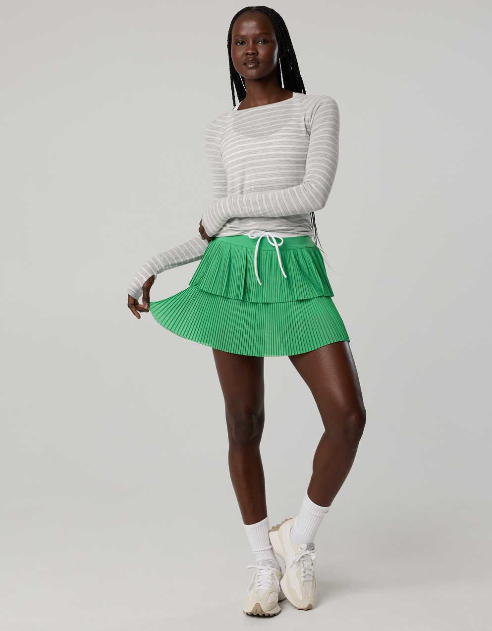 OFFLINE By Aerie Real Me Pleated Mesh Skort