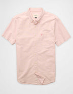 AE Short-Sleeve Slim Fit Button-Up Shirt