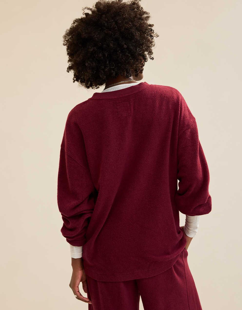 Aerie Sherpa Henley Sweatshirt