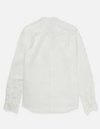 AE Band Collar Linen-Blend Button-Up Shirt