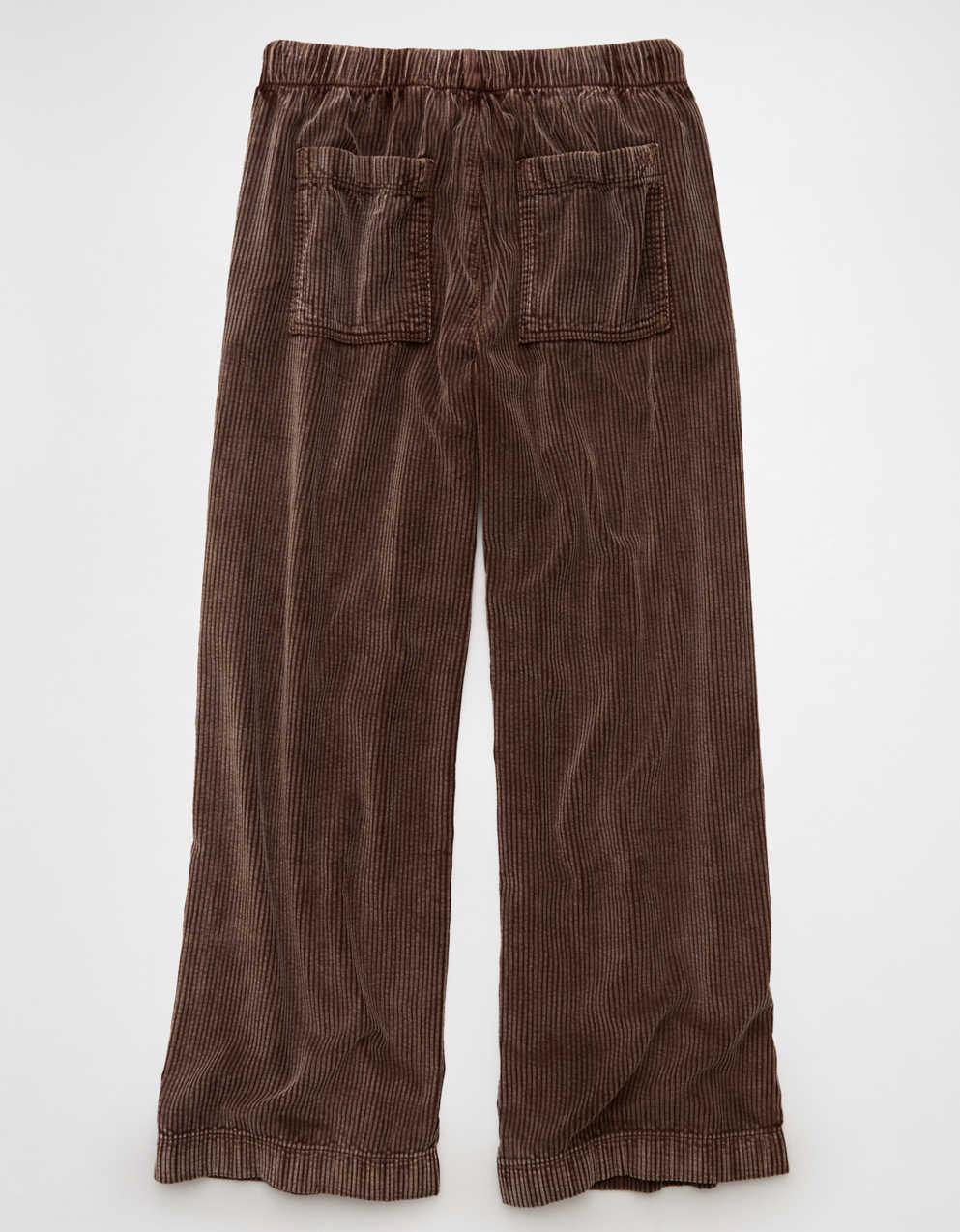 AE Stretch Corduroy Low-Rise Baggy Wide-Leg Pant