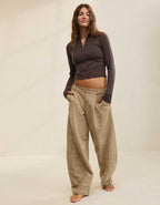 Aerie Long Sleeve Quarter Zip T-Shirt