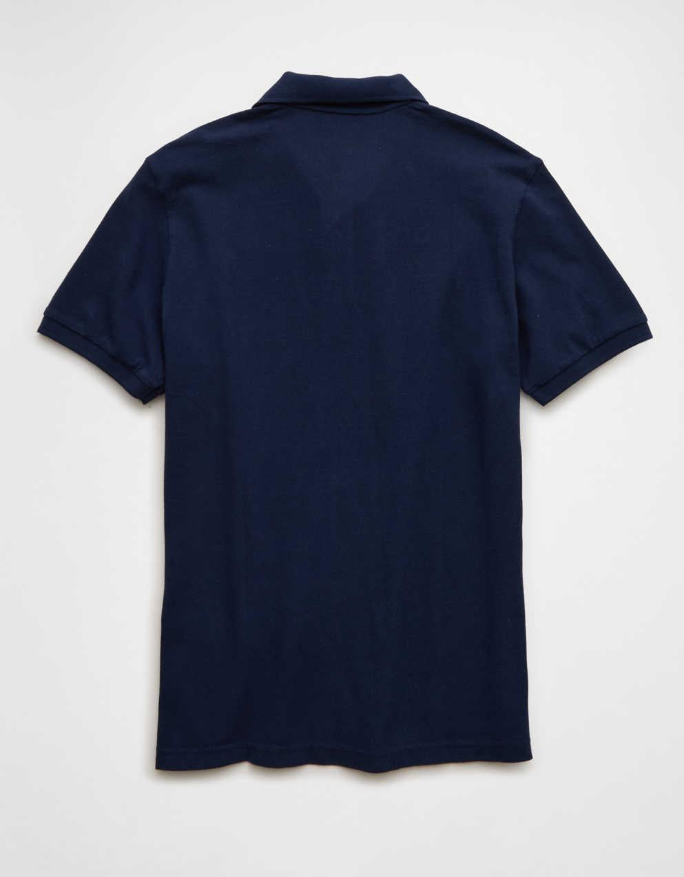AE Standard Fit Pop Logo Pique Polo Shirt