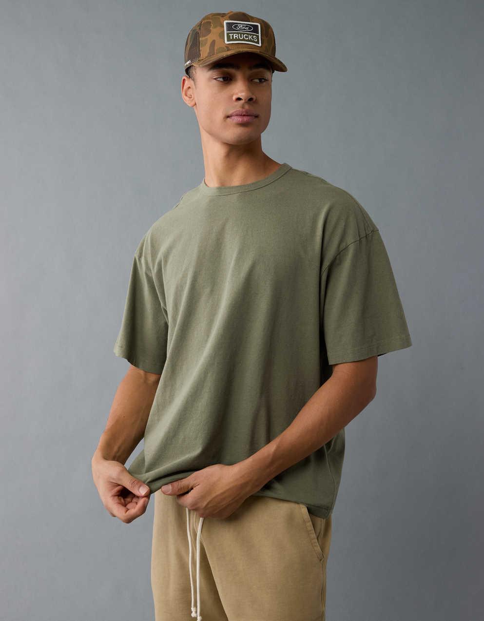 AE Boxy Linen-Blend T-Shirt