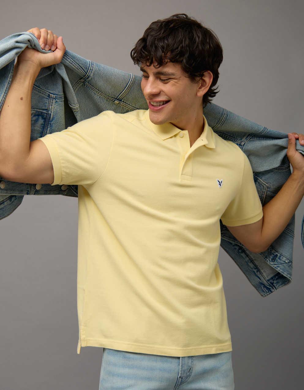 AE Standard Fit Flex Pique Polo Shirt