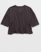 Aerie Remix Henley Cropped T-Shirt