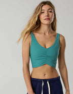 OFFLINE By Aerie Stripe Rib Ruched Low Key Sports Bra