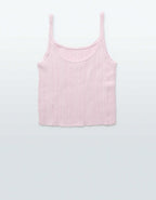 AE Cropped Crochet Tank Top