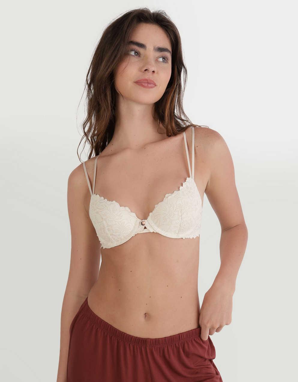 Show Off Rosey Lace Demi Push Up Bra