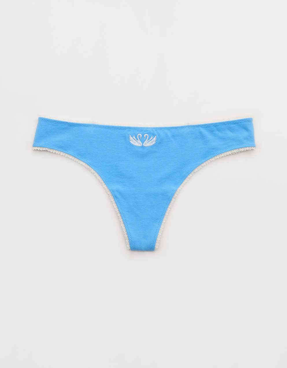 Superchill Cotton Picot Thong Underwear