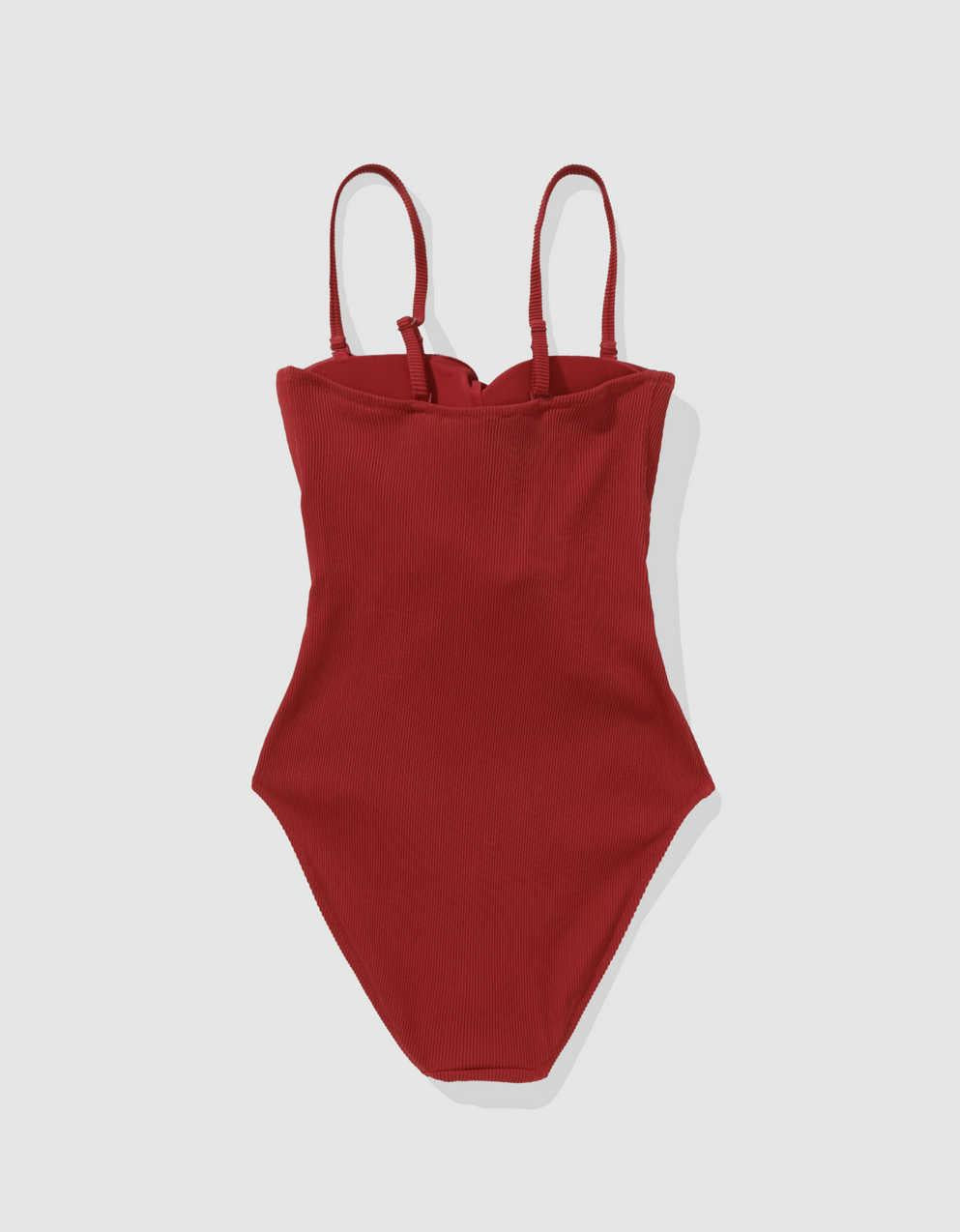 Aerie Ribbed Wrap Tie One Piece