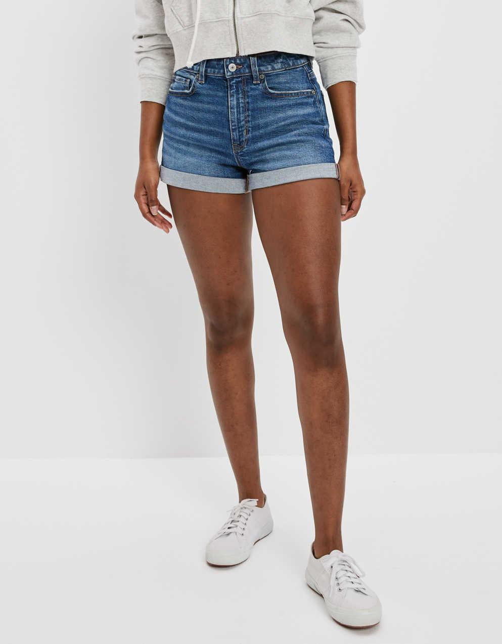 AE Stretch Denim Mom Shorts