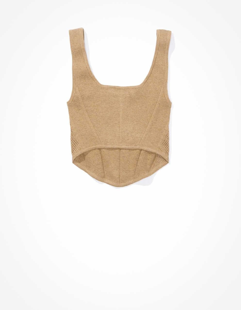 AE Cropped Sweater Tank Top