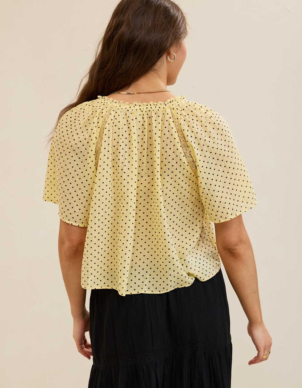 Aerie Woven Button Blouse
