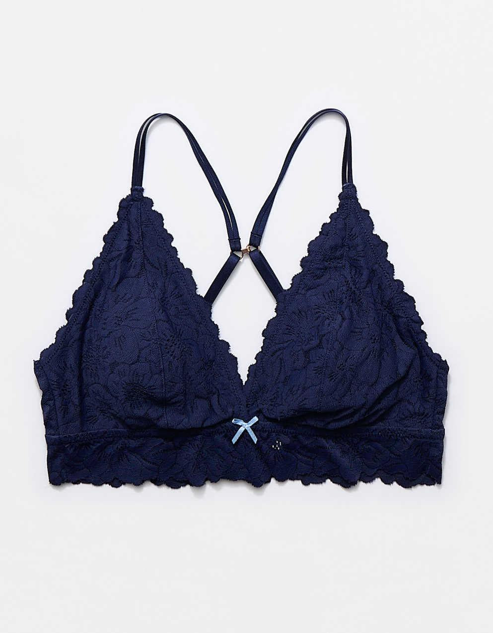 Show Off Rosey Lace Padded Plunge Bralette
