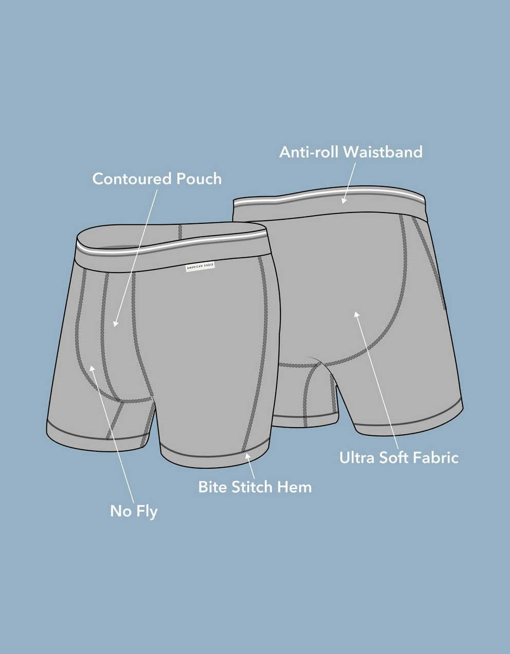 AEO Men's Eggplants 6" Ultra Soft Boxer Brief