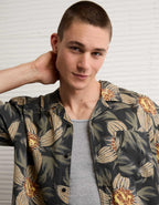 AE Relaxed Fit Camp Collar Button-Up Shirt