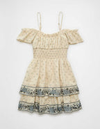 AE Off-The-Shoulder Smocked Mini Dress