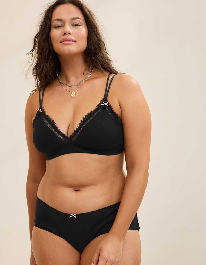 Superchill Pointelle Padded Triangle Bralette