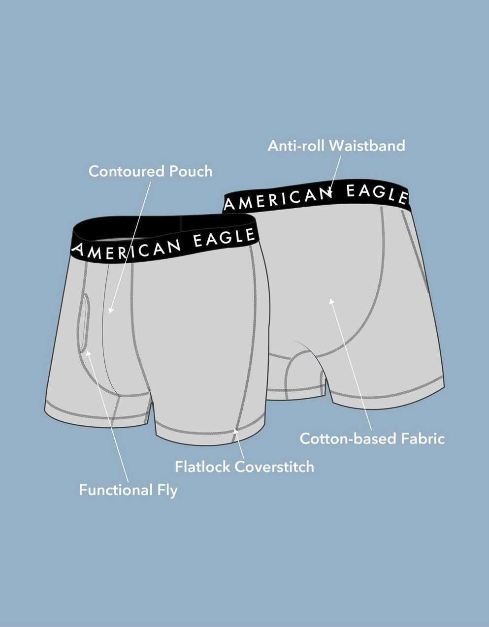 AEO Men's 4.5" Classic Cotton Boxer Brief